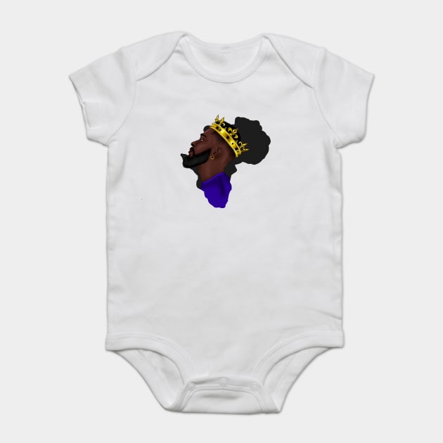 Africa Map, Proud African Man, Black Pride Baby Bodysuit by logiamerch